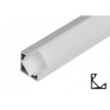 Aluminium profile for LED flexible strip, angular with board, 2m