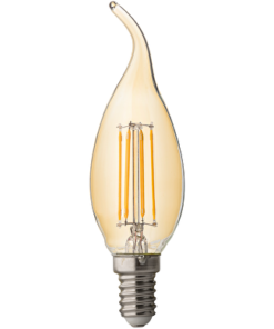 LED filament flame, dimmable, 4W, E14, 2500K, 220-240V AC, amber