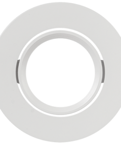 Ceiling downlight frame for building-in GU10, round, moveable, white, IP20