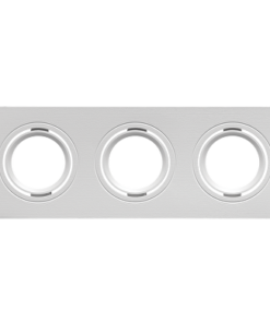 Ceiling downlight frame for building-in 3xGU10, moveable, white, IP20