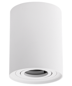 Surface ceiling downlight, round, GU10, movable, white, IP20
