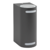 Outdoor wall lighting fixture, 2хGU10, IP44, graphite
