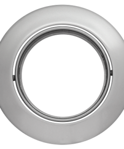 Ceiling downlight frame, round, GU10, movable, pearl chrome, aluminium, IP20