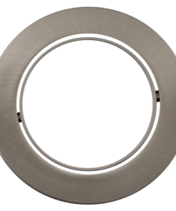 Ceiling downlight frame, round, GU10, movable, satin nickel, aluminium, IP20