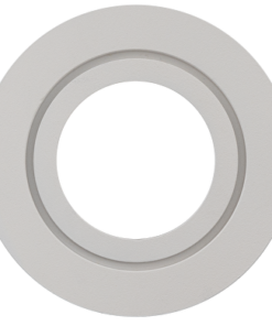 Ceiling downlight frame, round, fixed, white, aluminium, IP44