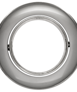 Ceiling downlight frame, round, GU10, movable, pearl chrome/nickel, aluminium, IP20