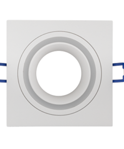 Ceiling downlight frame, square, white, fixed, IP20
