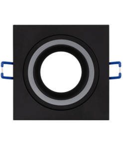 Ceiling downlight frame, square, black, fixed, IP20
