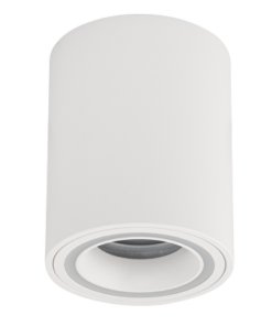 Ceiling downlight for surface mounting round, GU10, fixed, white, IP20