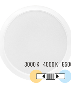 LED panel, building-in, round, water-resistant 24W, 3000K/4000K/6500K, 220-240V AC, IP54