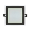 LED black glass panel for building-in square, 12W, 4200K, 220V-240V AC, IP44