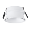Decorative low-glare ceiling downlight frame with second decorative illuminated ring