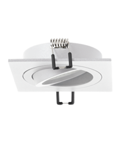 Ceiling downlight frame, square, GU10, moveable, white, IP20