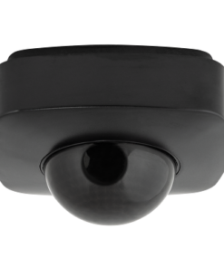 PIR motion and presence sensor for surface mounting, with black lens 360°, 10m, IP20, black