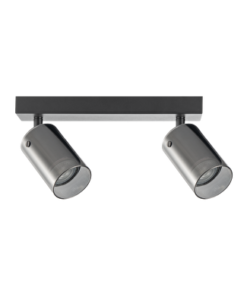 Fixture for ceiling mounting, glass, 2XGU10, 220-240V AC, IP20, black
