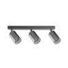 Fixture for ceiling mounting, glass, 3XGU10, 220-240V AC, IP20, black