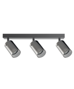 Fixture for ceiling mounting, glass, 3XGU10, 220-240V AC, IP20, black