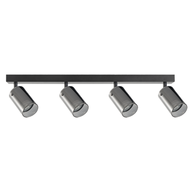 Fixture for ceiling mounting, glass, 4XGU10, 220-240V AC, IP20, gold