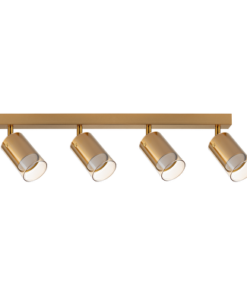Fixture for ceiling mounting, glass, 4XGU10, 220-240V AC, IP20, gold