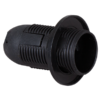 Plastic lamp socket E14, fully-threaded, black, 1 pc.