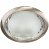 Ceiling downlight E27 frame, round, satin nickel, fixed, IP20