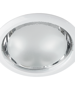 Ceiling downlight frame E27, round, white, fixed, IP20