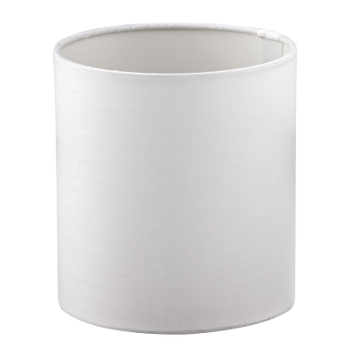 Textile lamp shade for wall lighting fixture E27, cylinder, white