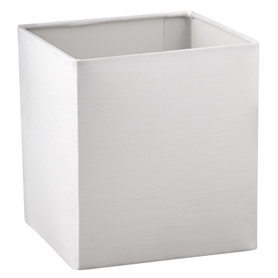 Textile lamp shade for wall lighting fixture E27, cylinder, white
