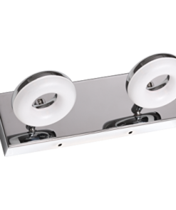 LED bathroom lighting fixture, 2x5W, 2700K, chrome, IP44