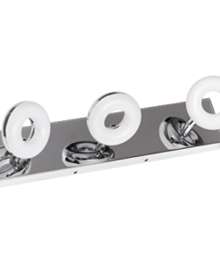 LED Bathroom lighting fixture, 3x5W, 2700K, chrome, IP44