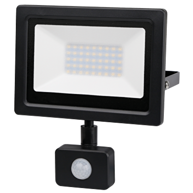 LED SLIM floodlight with PIR sensor 30W, 4200K, 220-240V AC, IP44