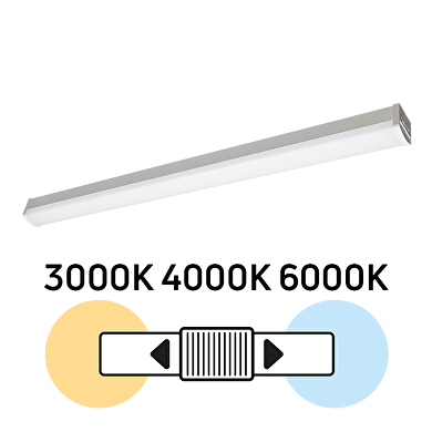 LED linear lighting fixture CCT, 1.20m, 36W, 220V-240V AC, IP20