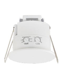 Microwave motion and presence sensor for building-in, 360°, 1200W/600W, 4m, IP54