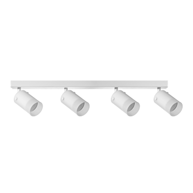 Fixture for ceiling mounting, glass, 4XGU10, 220-240V AC, IP20, white