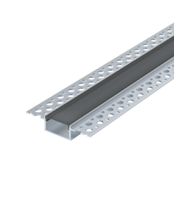 Aluminium profile for gypsum board, with black diffuser, wide, 3m, 21mm