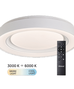 LED dimmable CCT ceiling lamp with remote control white, max.72W, 3000K-6000К, 220-240V AC, round, IP20