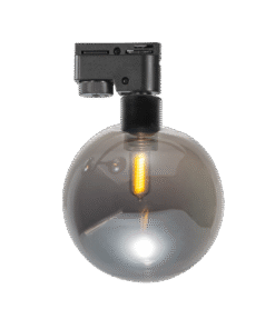 Track lighting fixture, glass, 2 wires, G9, 220-240V AC, IP20, black