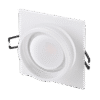 Decorative low-glare ceiling downlight frame, square, GU10, fixed, white, IP20