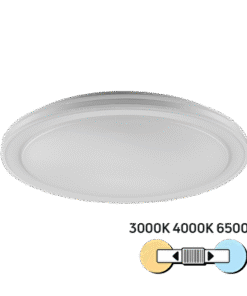 LED CCT ceiling lamp, white, 36W, 3000K/4000K/6500К, 220-240V AC, round, IP20