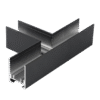T-connector for deep rail for surface mounting