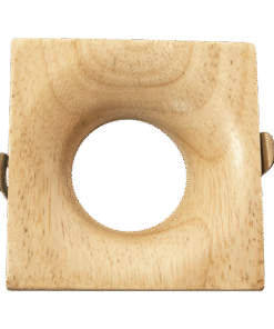 Ceiling downlight frame, square, GU10, fixed, wood, IP20