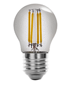 LED filament globe, smokey, G45, 5W, E27, 1800K, 230V AC