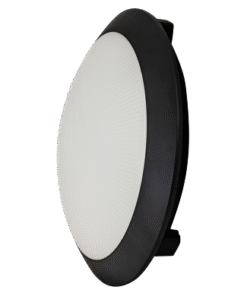 Ceiling lamp for LED lighting, round, black frame, Е27, 220-240V AC, IK08, IP65