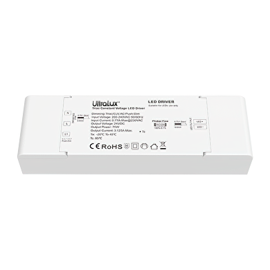 TRIAC DIMMABLE POWER SUPPLY, 24V DC, 3.125 A, 75W MAX
