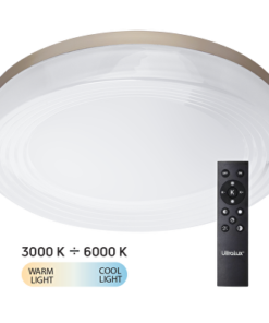LED dimmable CCT ceiling lamp with remote control, gold, max.72W, 3000K-6000К, 220-240V AC, IP20, round. SPL7L72RC