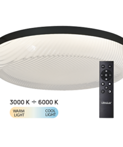 LED dimmable CCT ceiling lamp with remote control, black, max.72W, 3000K-6000К, 220-240V AC, round, IP20. SPL8L72RC