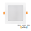 LED panel for building-in, square 12W, 3000K/4000K/6500K, 220-240V AC, IP54