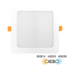 LED panel for building-in, square 18W, 3000K/4000K/6500K, 220-240V AC, IP54