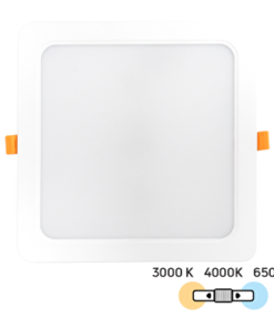 LED panel for building-in, square 24W, 3000K/4000K/6500K, 220-240V AC, IP54