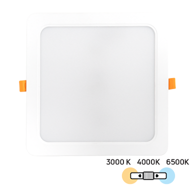 LED panel for building-in, square 24W, 3000K/4000K/6500K, 220-240V AC, IP54